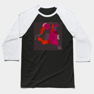 Mazipoodles Dreamy Egyptian Collage Fuchsia Burnt Orange Gray Baseball T-Shirt